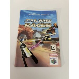 MANUAL ONLY Star Wars Racer Episode 1 Nintendo 64, N64 Instruction Booklet EUC
